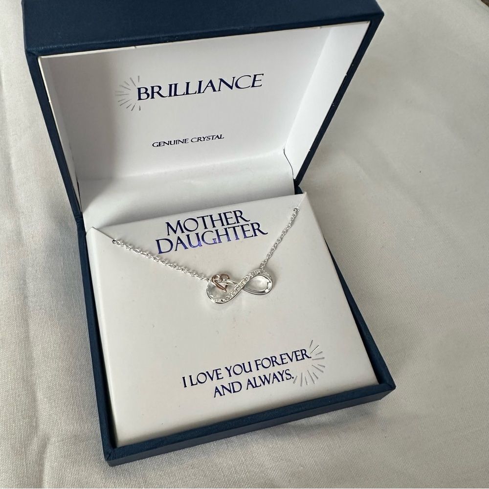 NEW Mother Daughter necklace silver gold infinity heart necklace New in Box